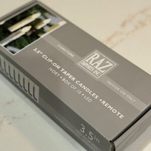 RAZ Imports LED Ivory Taper Candles with Remote
